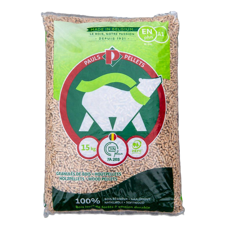 Palette PAULS pellet de 70 sacs de 15 kg = 1.050 kg