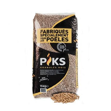 Palette de 66 sacs (990kg) certifié (Din Plus) - Granulés PIKS