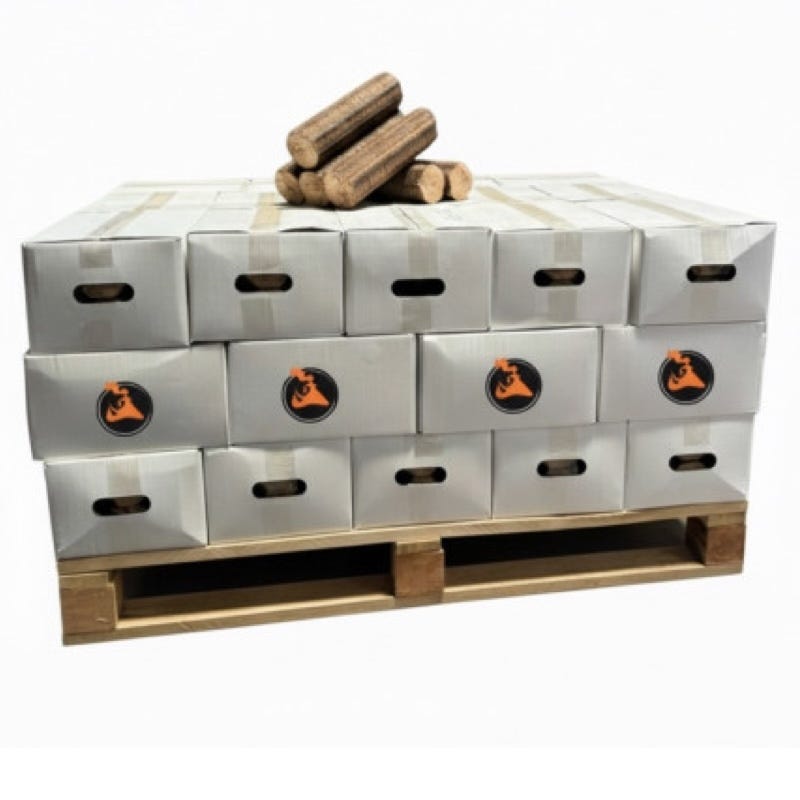 Buches compressées Haute Performance - 39 cartons de 6 bûches - 100% naturelles