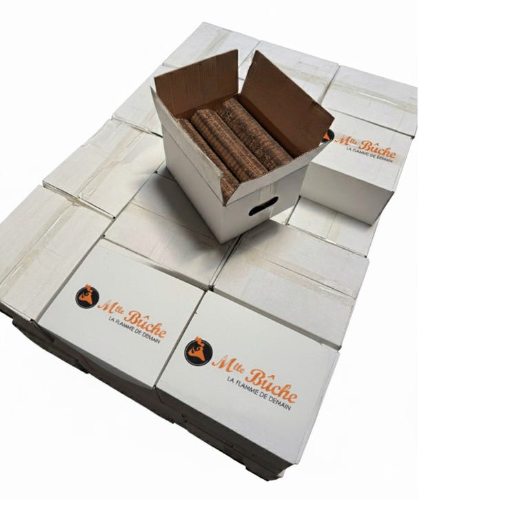 Buches compressées Haute Performance - 39 cartons de 6 bûches - 100% naturelles