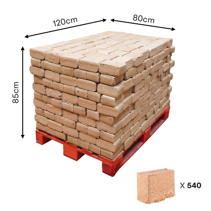 Bûches compressées - 540 bûches - 100% naturelles