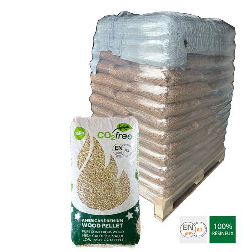 Palette de pellets American Premium 84 sacs/Palette