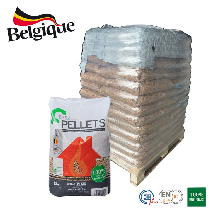 Pellets erda prix avec livraison 65 sacs/Palette